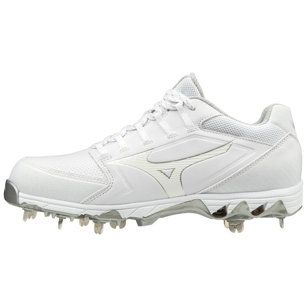 Scarpe Softball Mizuno 9-Spike Swift 6 Basse Metal Donna - Bianche - 89214-HPEI